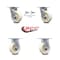 Service Caster 5 Inch Nylon Caster Set with Roller Bearing 2 Swivel Lock 2 Rigid SCC-30CS520-NYR-BSL-2-R-2 - alternate 6